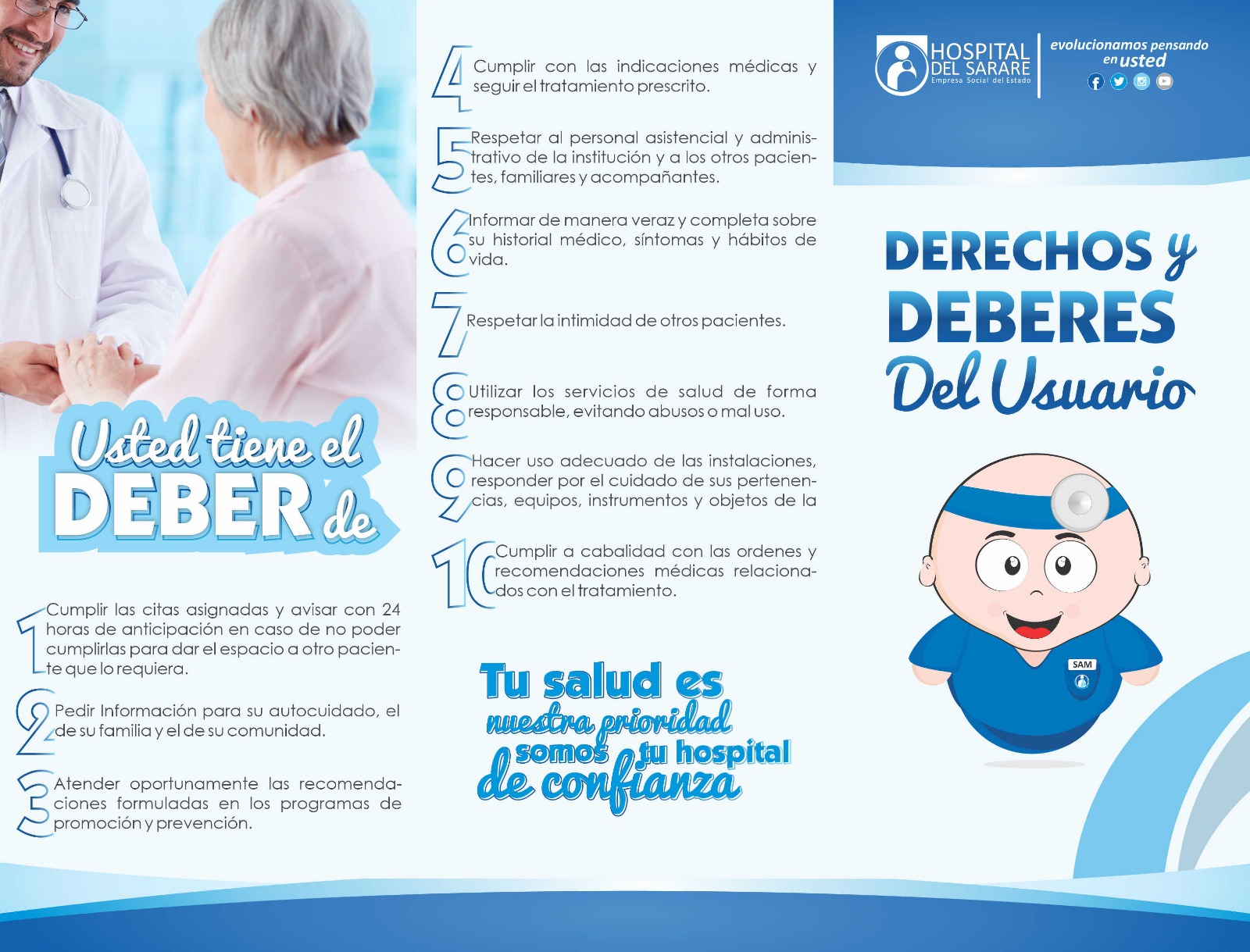 DERECHOS Y DEBERES DEL USUARIO CARA 1